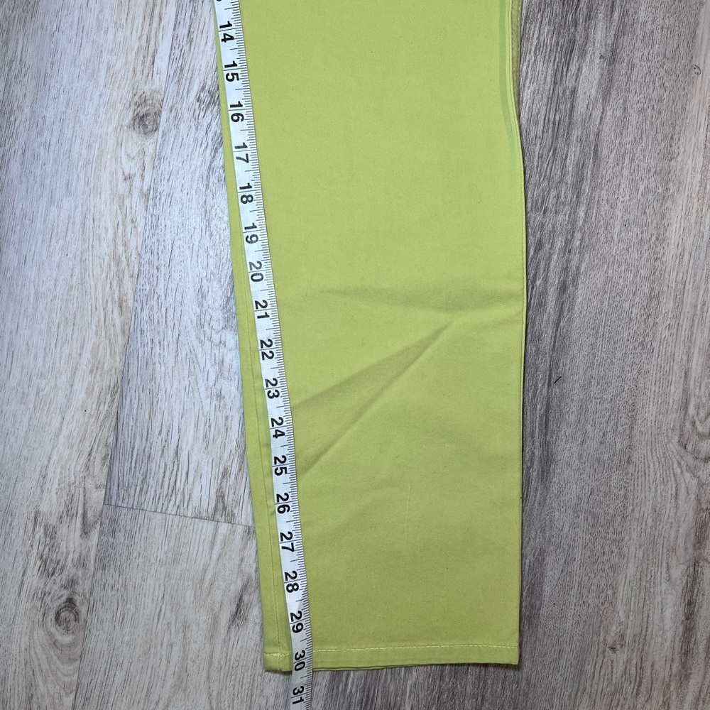 Fabrizio Gianni Lime Green Straight-Leg Pants Size 6 - Picture 10 of 13